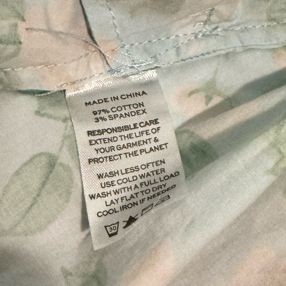 Hill House Elizabeth Mini Nap Dress in Blue Roses Cotton XS - Picture 6 of 6